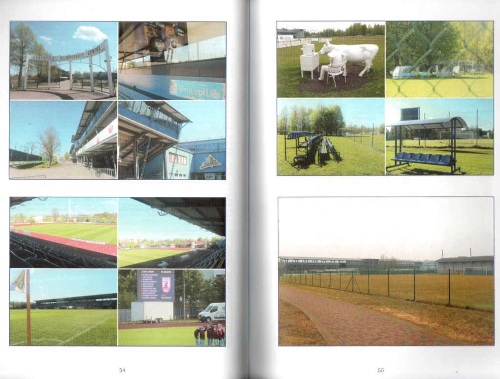 Einblick in das Buch 100 Football Grounds of Latvia.